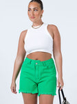 Kathleen Denim Shorts Green