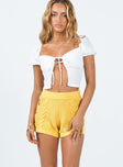 Finula Knit Shorts Yellow