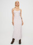 Long Nights Maxi Dress White / Red Floral