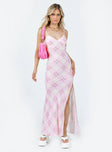 Princess Polly Sweetheart Neckline  Amity Maxi Dress Pink Multi