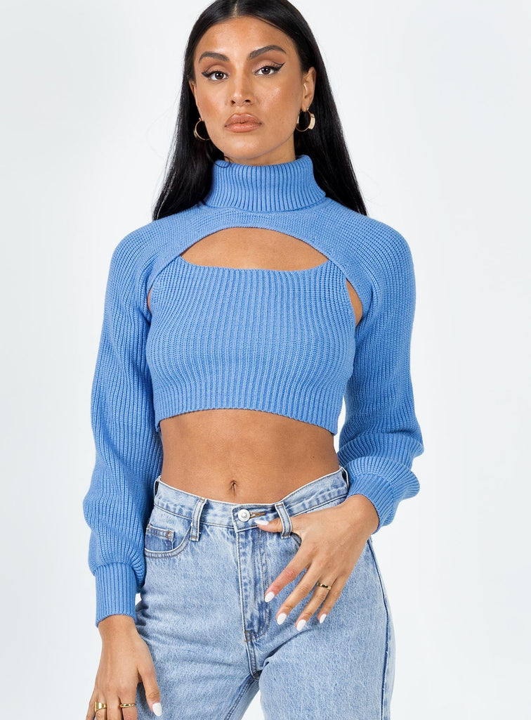 Anna Turtleneck Sweater Blue