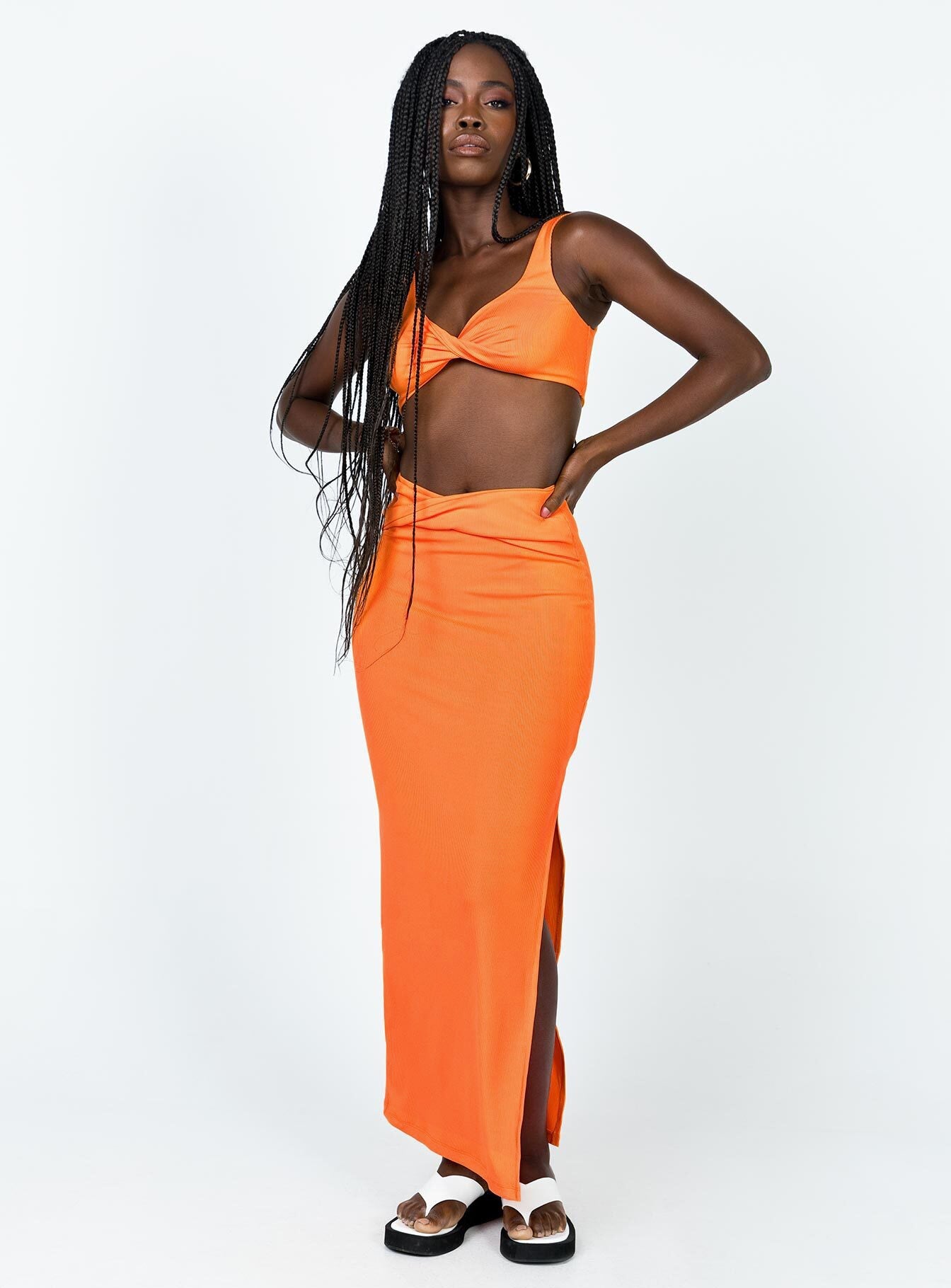 Shop Formal Dress - Jessie Set Orange sixth image