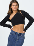 Matching top and bolero Ribbed knit material One shoulder crop