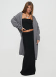 Charcoal cardigan Knit material, oversized fit, drop shoulder