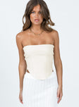 Esher Strapless Top Ivory