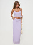 Purple Matching set Adjustable straps, straight neckline, ruched bust, elasticated waistband, relaxed pleating throughout