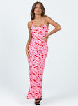 Maxi dress Floral print Adjustable shoulder straps   Scoop back Invisible zip fastening at back  Non-stretch Fully lined 