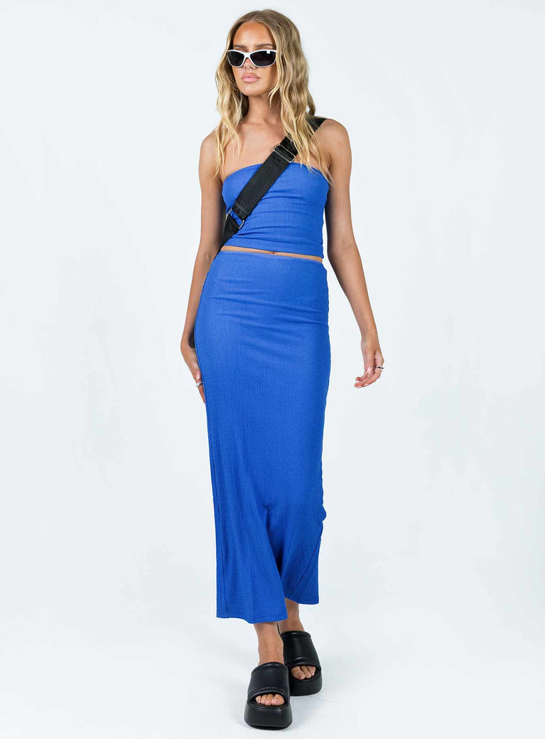 Hatcher Maxi Skirt Blue