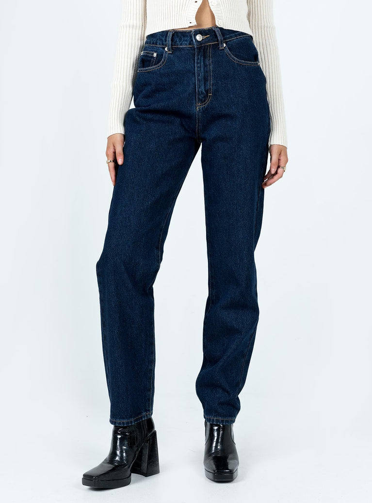 Zane High Waisted Mom Jean Denim