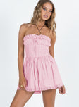 Vip Strapless Playsuit Pink