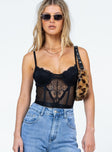 Bodysuit  Slim fitting  Outer: 90% nylon 10% elastane  Lining: 90% polyester 10% elastane  Sheer mesh material  Lace detail  Adjustable shoulder straps  Wired cups  Hook fastening at back  Low back  High cut leg  Cheeky cut bottom  Press clip fastening at base 