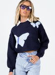 Mia Blake Sweater Blue Princess Polly  Cropped 