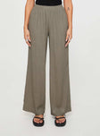 Linen pants Elasticated waistband, twin back pockets, wide leg