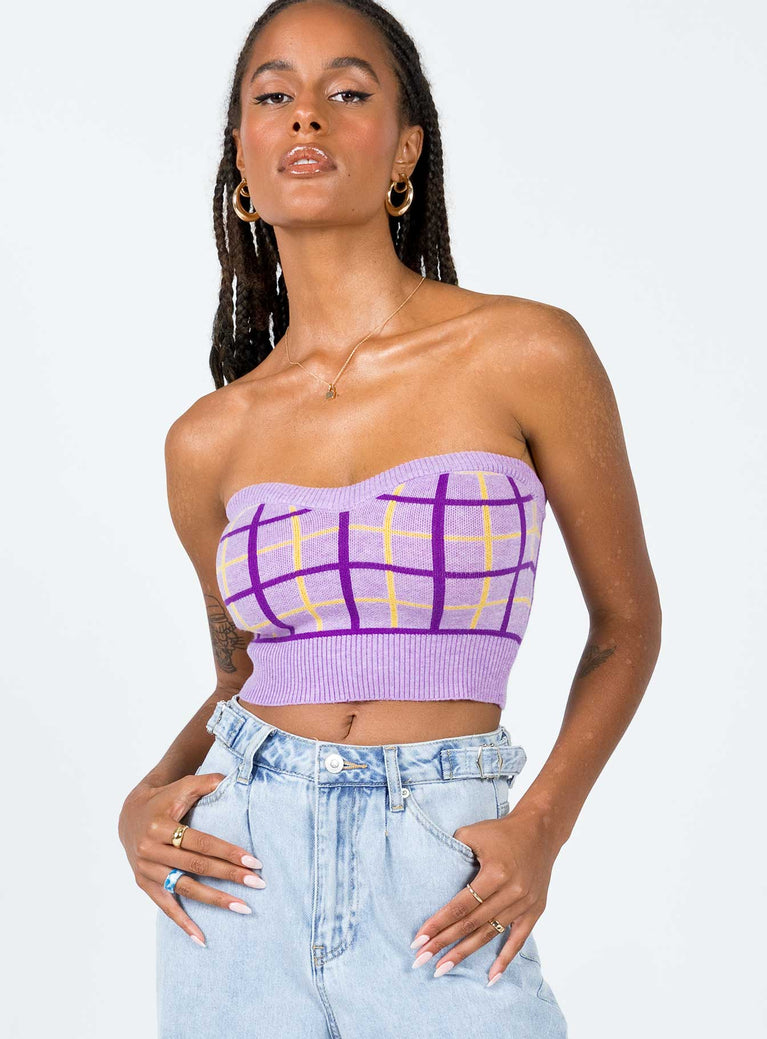 Pearce Strapless Top Lilac