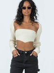 Carmona Sweater Set White Princess Polly  Cropped 