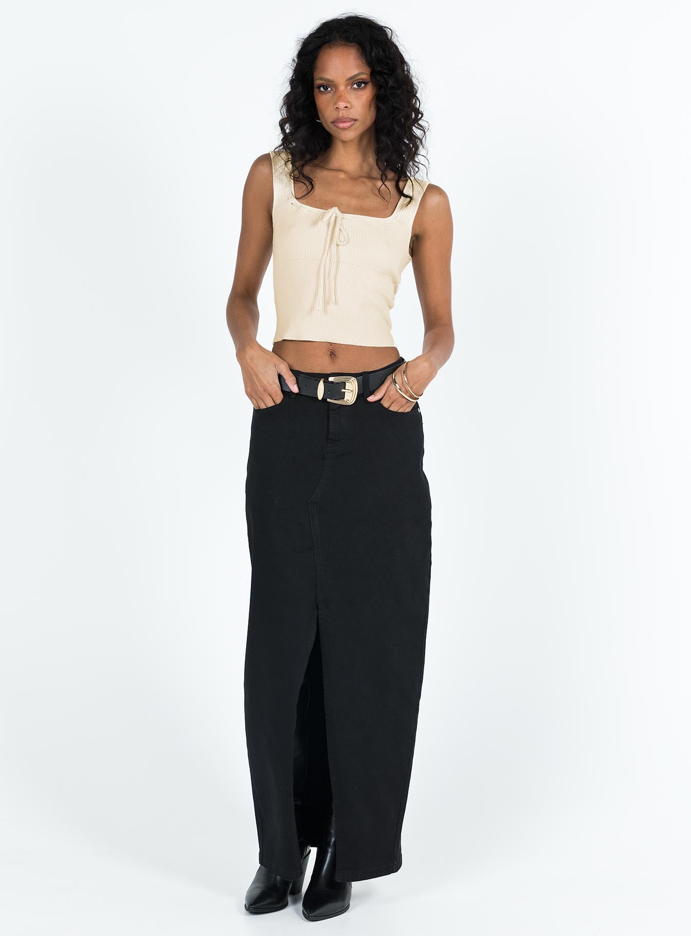 Bailey Maxi Denim Skirt by Cotton On | Trending Now!
