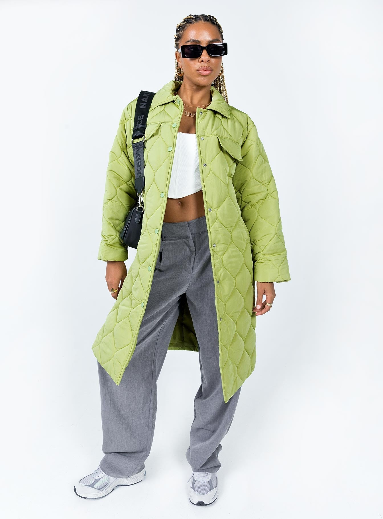 Green on sale puffa coat