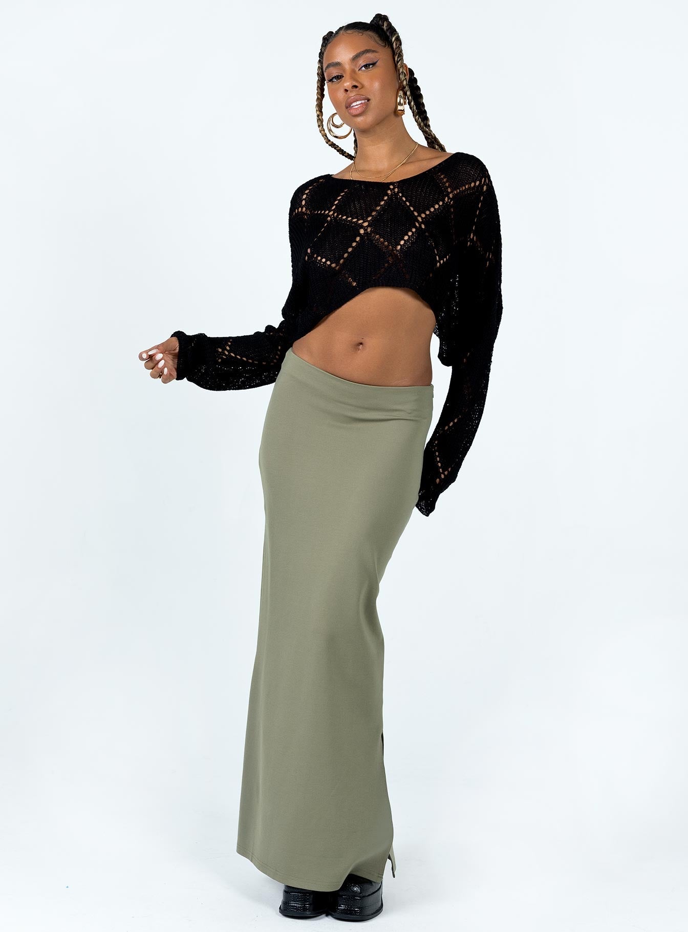 LOW WAIST JERSEY SKIRT | nalans.com