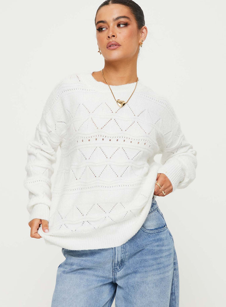 Delilah Wear, Sweaters, New Off Shoulder Pointelle Knit Sweater