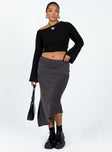 Midi skirt Sparkle material Asymmetrical lettuce edge hem Good stretch Partially lined