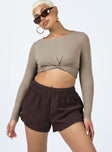 Shorts Corduroy material Elasticated waistband with drawstring Twin back pockets Relaxed fit