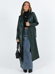 Barratt Faux Leather Coat Green