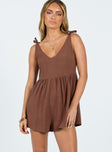 Tessa Playsuit Brown