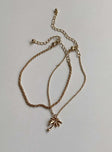 Bracelet pack Gold-toned Drop charm Lobster clasp fastening