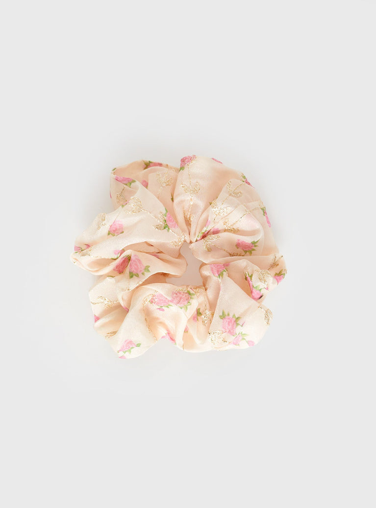 Floral oversized scrunchie, elasticated band