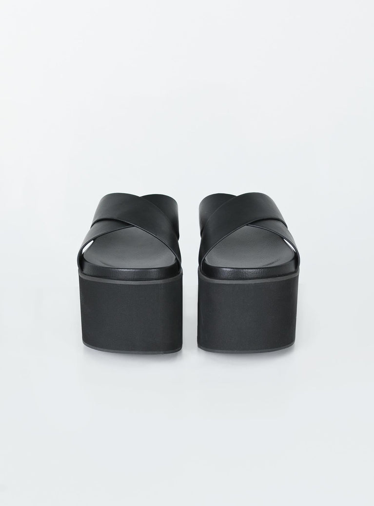 Stockholm Platform Sandals Black