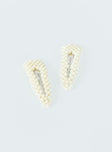 Hair clip pack Set of two Pearl detail