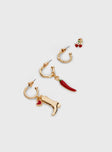 Longest Ride Earring Pack Gold