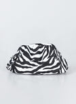 Asner Zebra Crossbody Bag Black / White