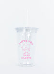 I Love You A Latte Iced Coffee Tumbler Clear / Pink