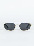 Gold-toned sunglasses Metal frame with silicone nose pads