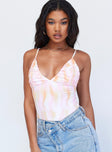 Kaytra Bodysuit Pink Multi