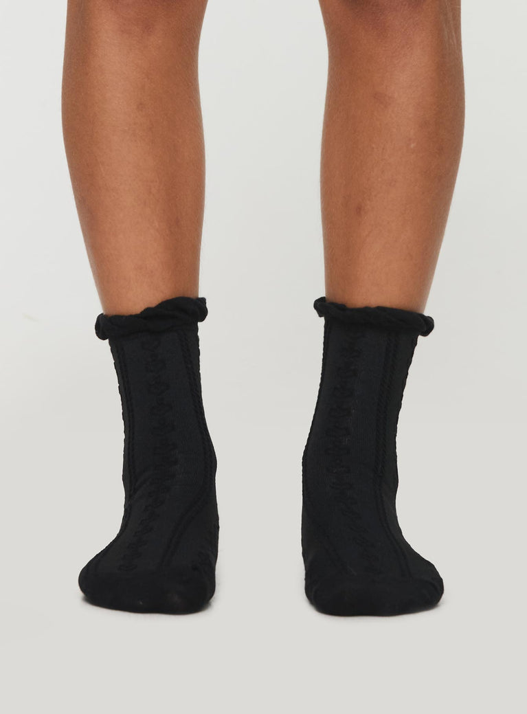 Rutherford Socks Black