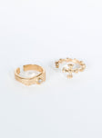 Ring Gold toned Pack of two Lightweight