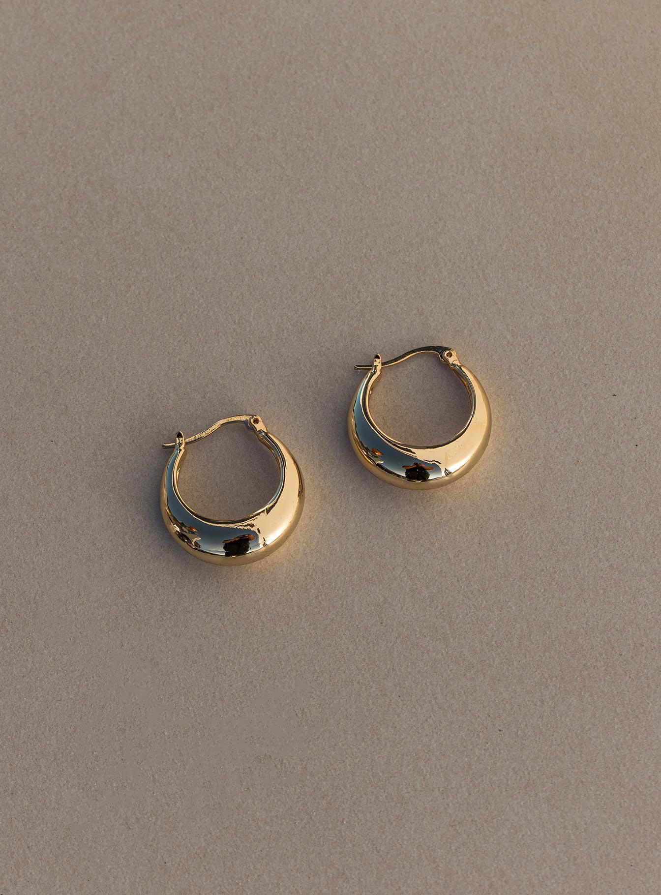 Gold plated on sale round earrings