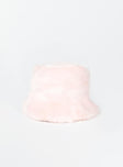 Bucket hat  100% polyester Faux fur material  Soft brim  OSFM 