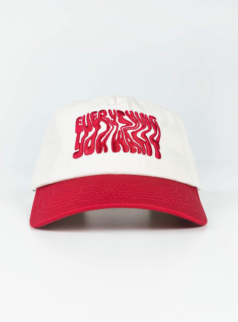 Hat Embroidered graphic  Snapback fastening 