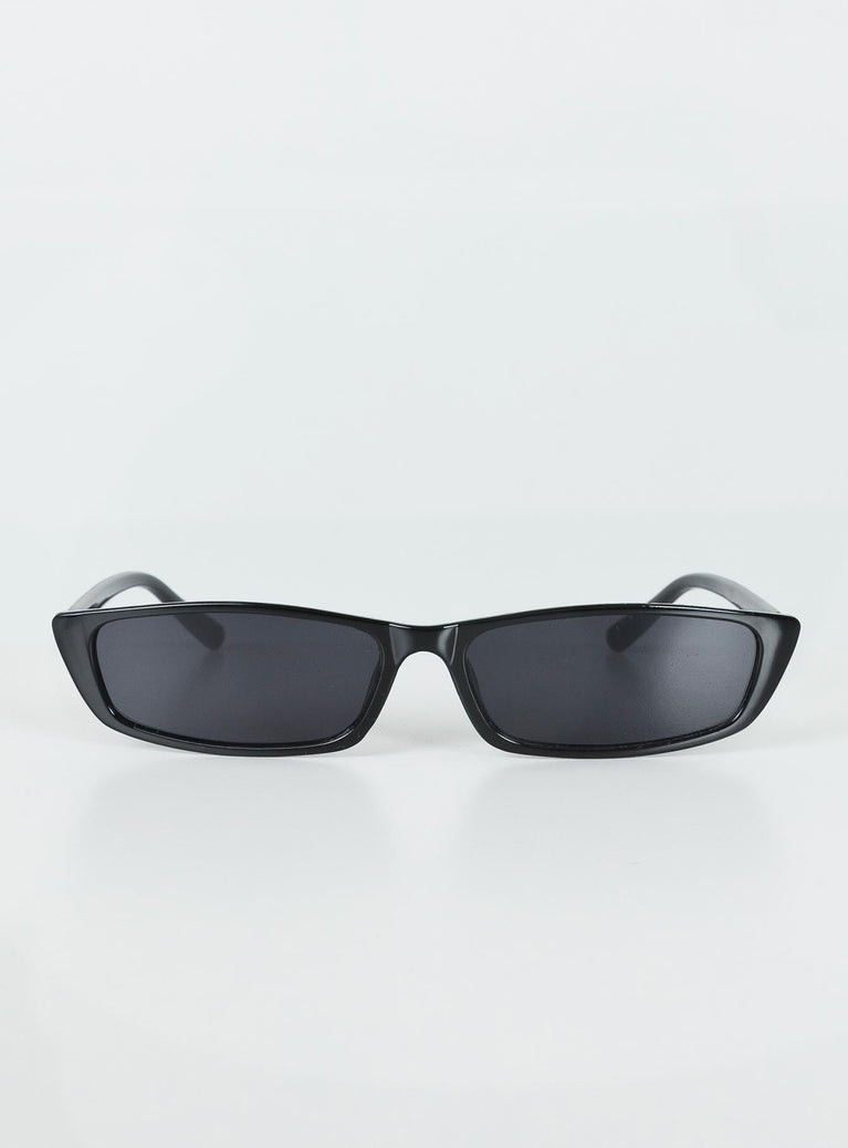 Sunglasses Slim design Black tinted lenses Lightweight