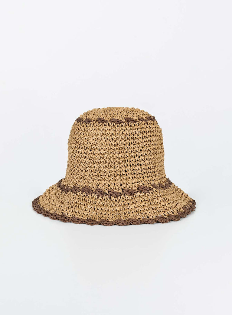 Zeldine Crochet Hat Brown