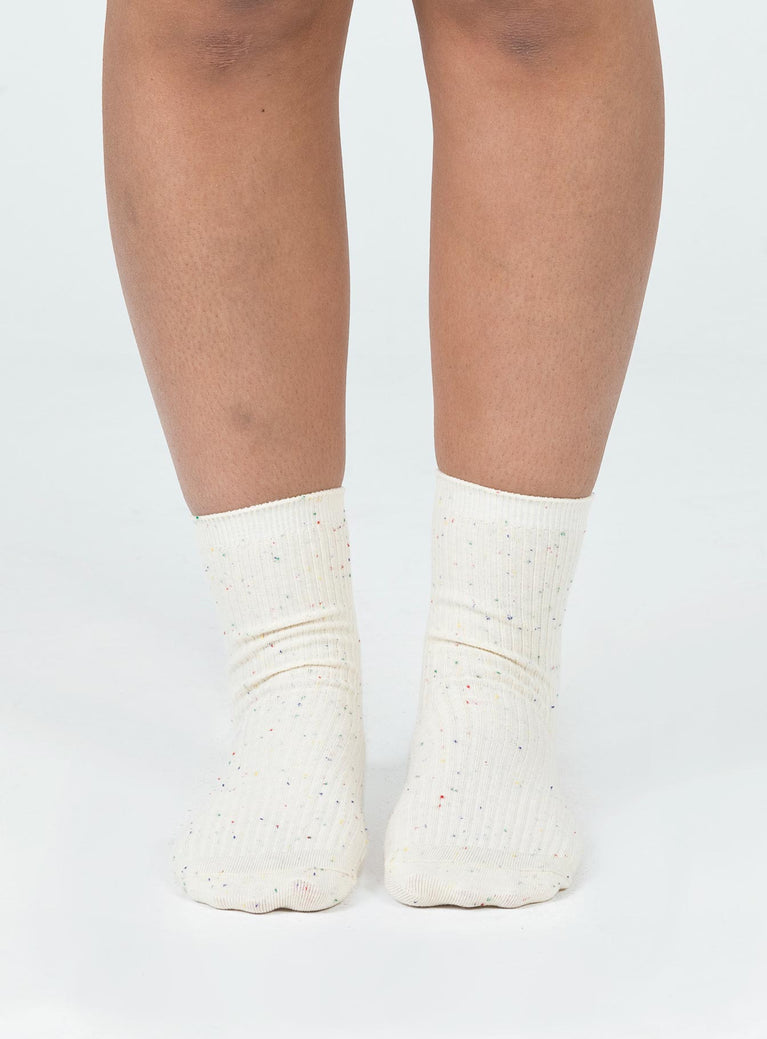 Socks Speckle design  Ribbed material 