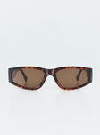 Sunglasses Tort frame Moulded nose bridge Light weight frame Brown tinted lenses