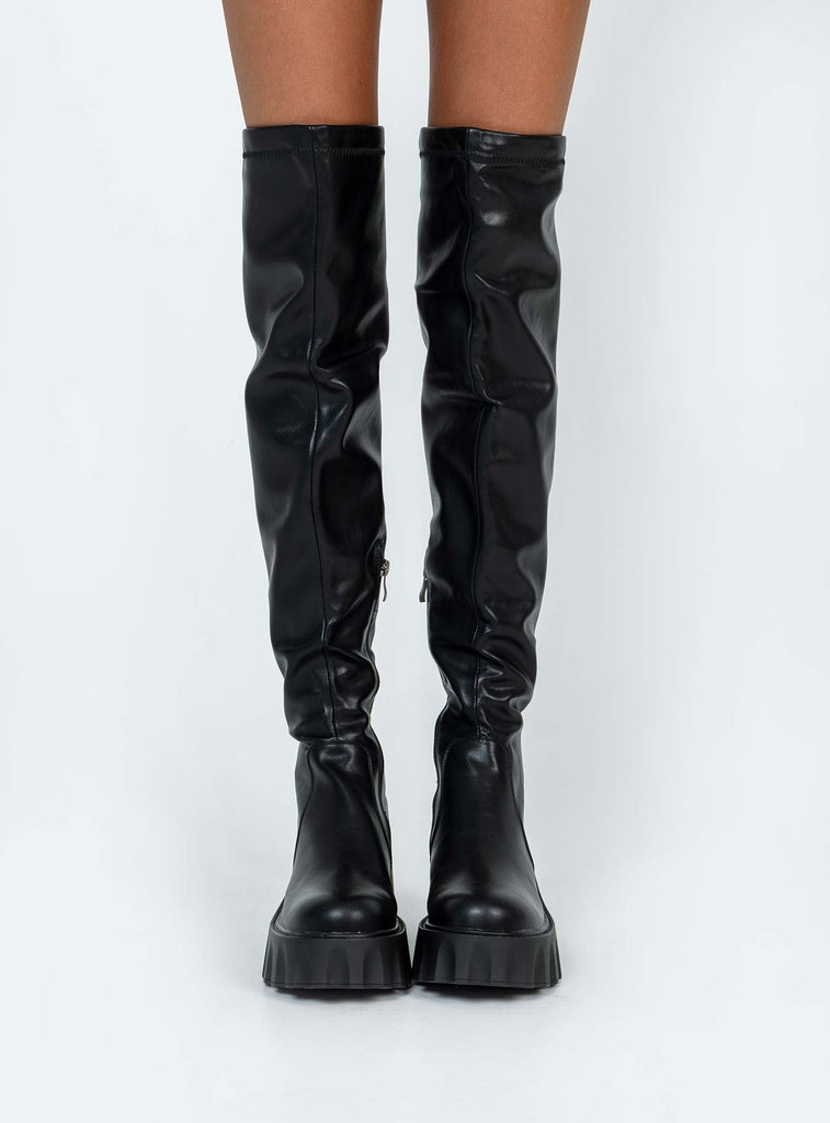 Costello Over the Knee Boots Black