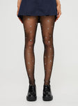 Eito Floral Stockings Black