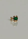 Ring Gold toned Chunky style Gemstone detail Lightweight