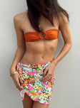 Paradise Sarong Orange Floral