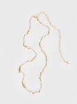 Chain belt Gold-toned, pearl-like detailing throughout, lobster clasp fastening